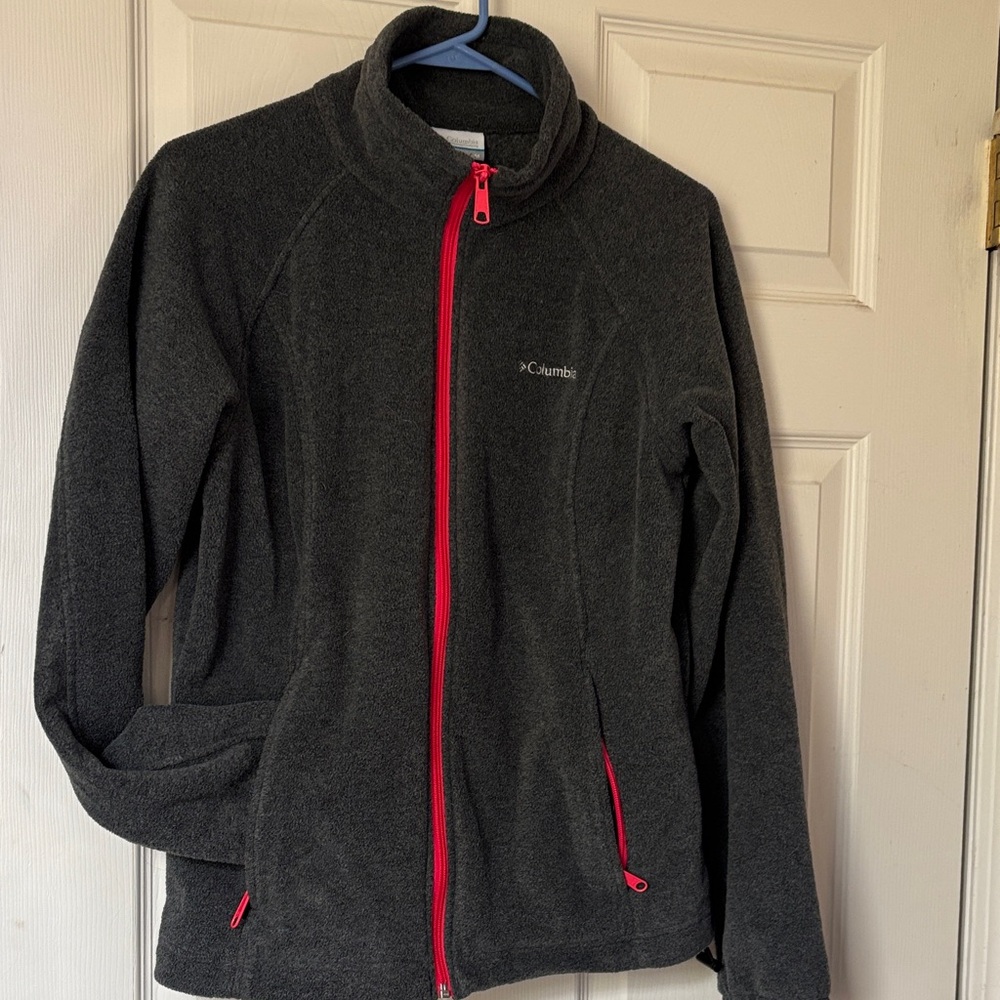 Columbia Women's Jacket - Dark Gray with Red Accents